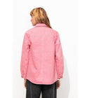 Alma Veste Surchemise Rayée - Rose Uni Colore