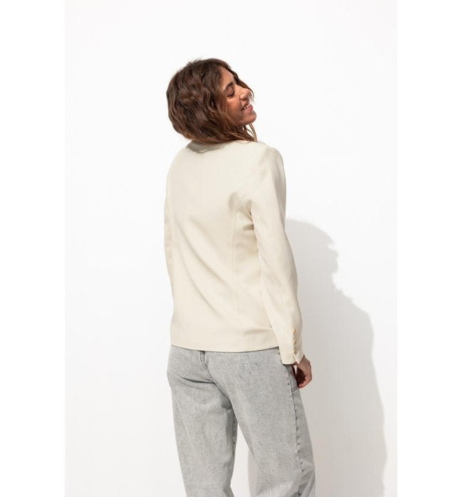 Veste de Tailleur Femme - Naturel Uni Clair