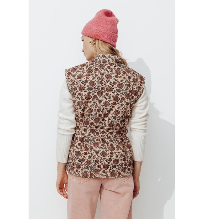 Veste Matelassée sans Manches - Multicolore Imprime