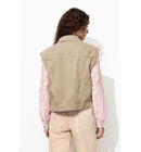 Veste sans Manches en Toile - Naturel Uni Clair