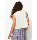 Boléro Brodé en Coton Femme - Naturel Uni Clair