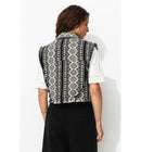 Blouson sans Manches Femme - Noir Imprime