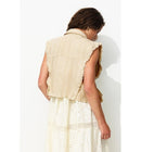 Blouson sans Manches Femme - Naturel Imprime