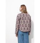 Veste Matelassée Jacquard - Violet Uni Colore