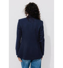 Veste de Tailleur Côtelée - Bleu Uni Fonce