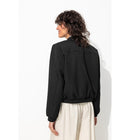 Bomber Épaulé Uni Femme - Noir Uni Fonce