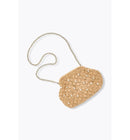 Sac en Raphia et Strass Femme - Naturel Uni Clair