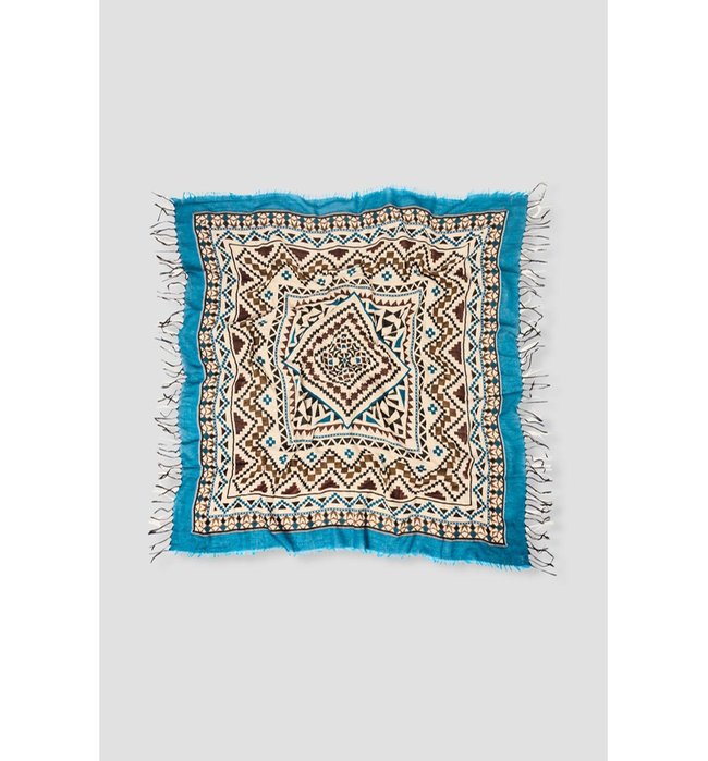 Echarpe Folk Tissée Femme - Naturel Imprime