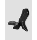 Santiags en Cuir Femme - Noir Uni Fonce