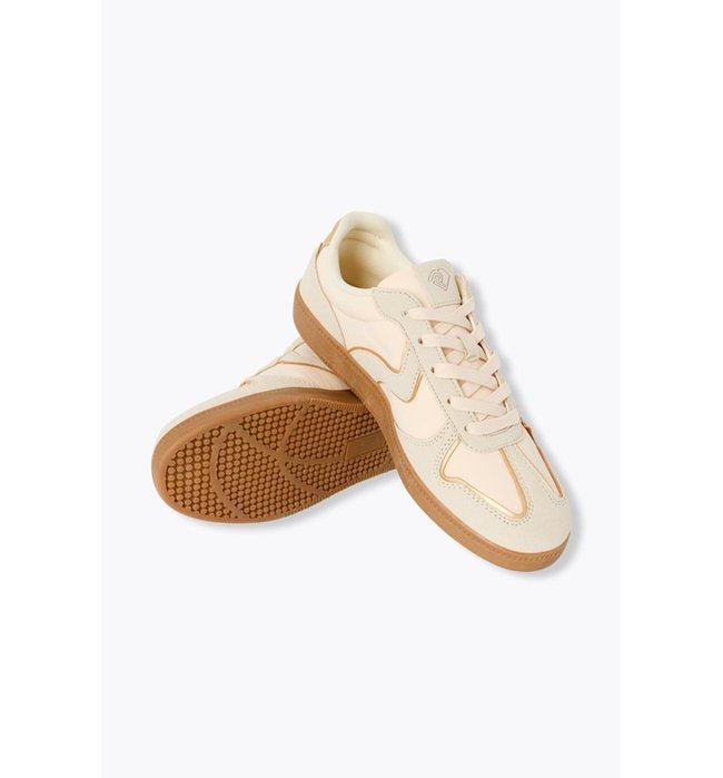Baskets Bicolores Femme - Naturel Uni Clair