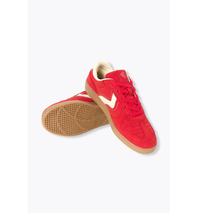 Baskets Bicolores Femme - Rouge Uni Colore