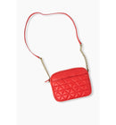 Besace Matelassée en Cuir - Rouge Uni Colore