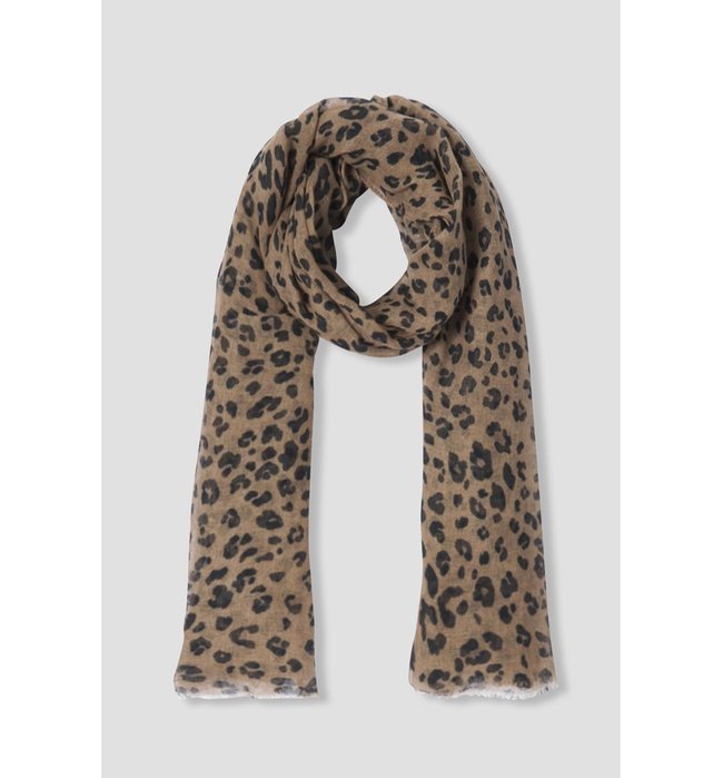 Foulard Léopard Femme - Grège Imprime