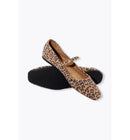 Ballerines Léopard en Cuir - Grège Imprime