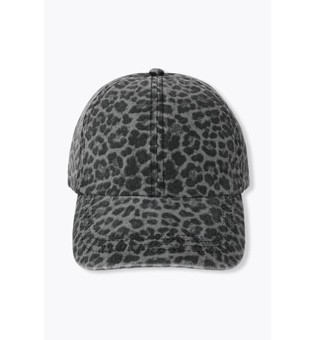 Casquette Léopard Femme - Gris Imprime