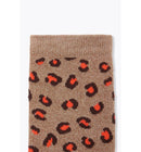 Chaussettes Léopard Femme - Grège Imprime