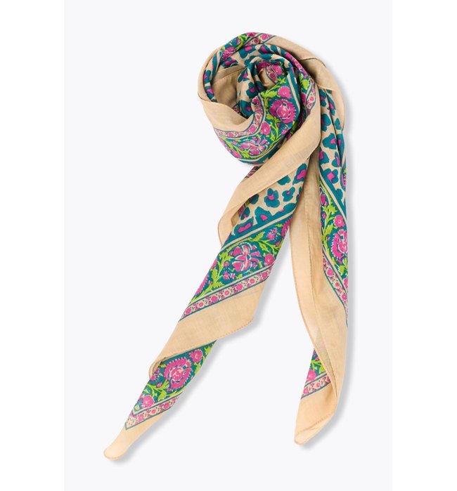 Foulard Imprimé Léopard Femme - Rose Imprime
