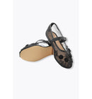 Ballerines Perlées Femme - Noir Uni Fonce
