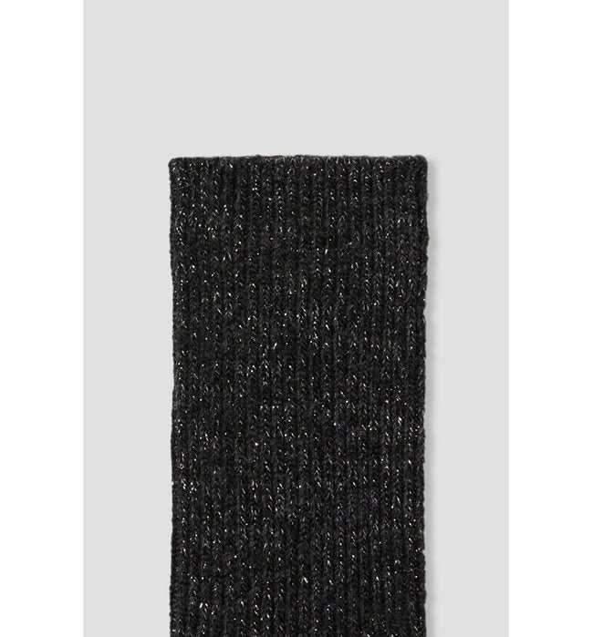 Chaussettes à Paillettes Femme - Gris Uni Fonce