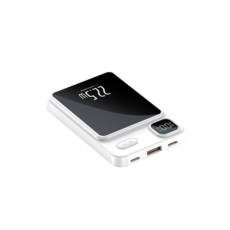 Power Bank 10000 mAh with MagSafe LED Screen - White
