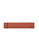 Drap Plat - Lin - Finition Bourdon - Terracotta Liseré Noir