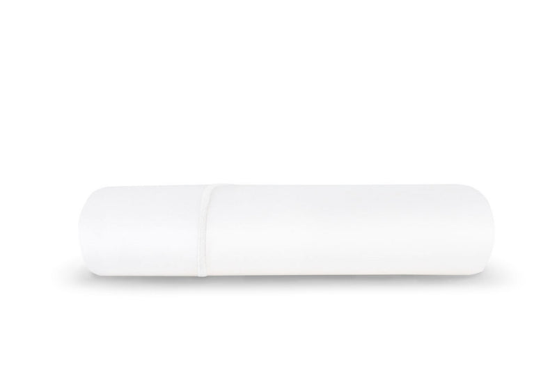 Drap Plat Percale De Coton - Finition Liseré-Blanc Bourdon Noir