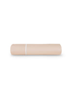 Underlakan i bomullspercale – Kantad finish – Nude med vit langett