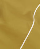 Drap Plat Percale De Coton - Finition Liseré - Vert Bronze Bourdon Blanc