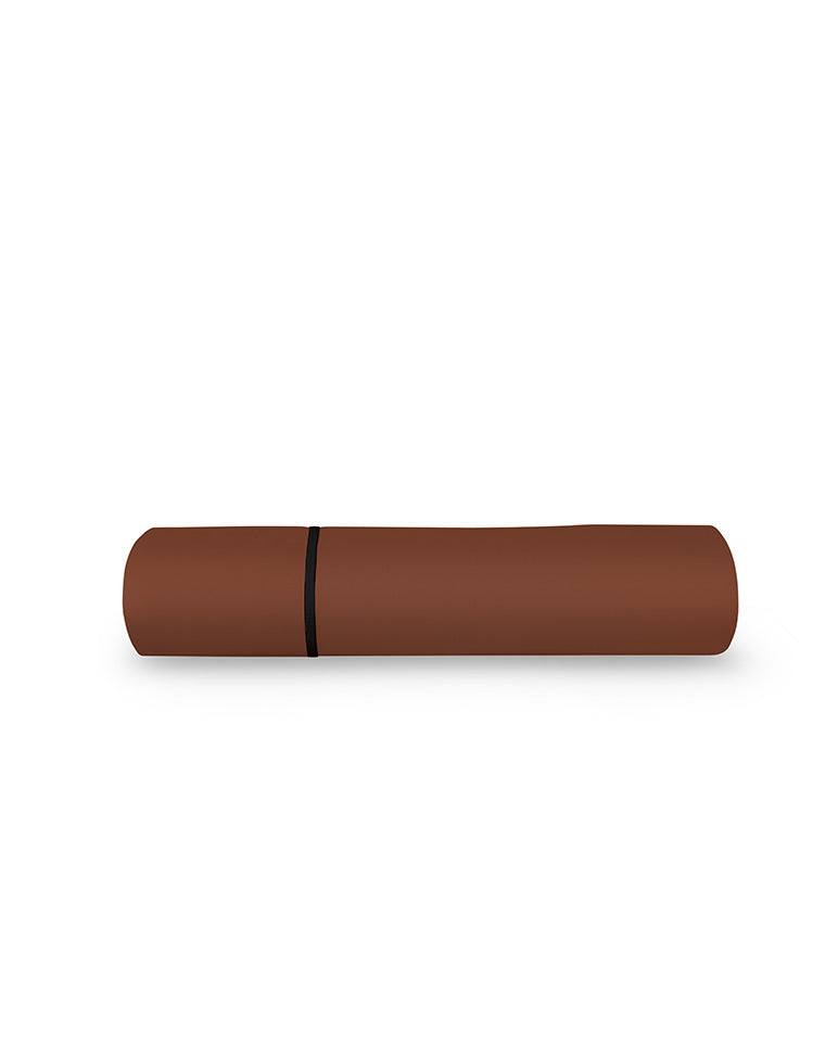 Drap Plat Percale De Coton - Finition Liseré - Chocolat Bourdon Noir