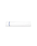 Drap plat Satin de coton - Blanc bourdon Bleu Cobalt