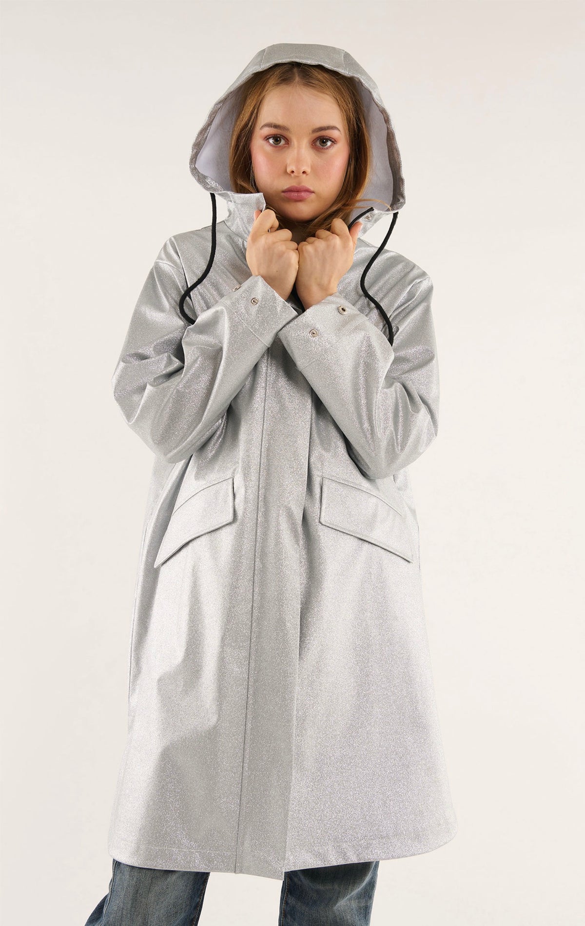 Regenjacke Drake Silber