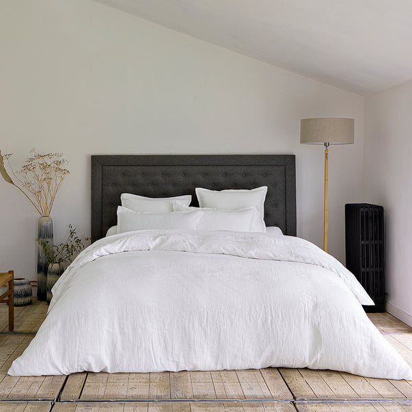 Washed Linen - Fitted Sheet - White