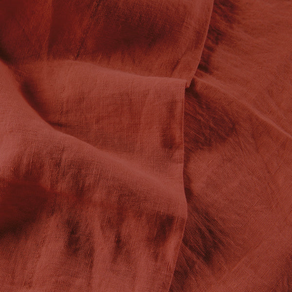 Washed Linen - Flat Sheet - Terracotta