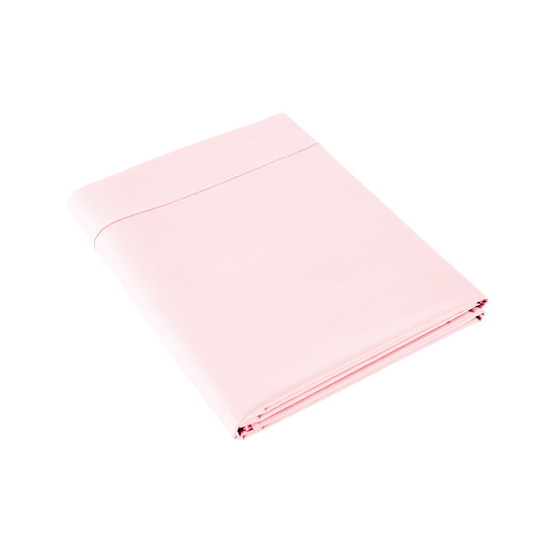 Drap Plat - Percale Unie - Rose