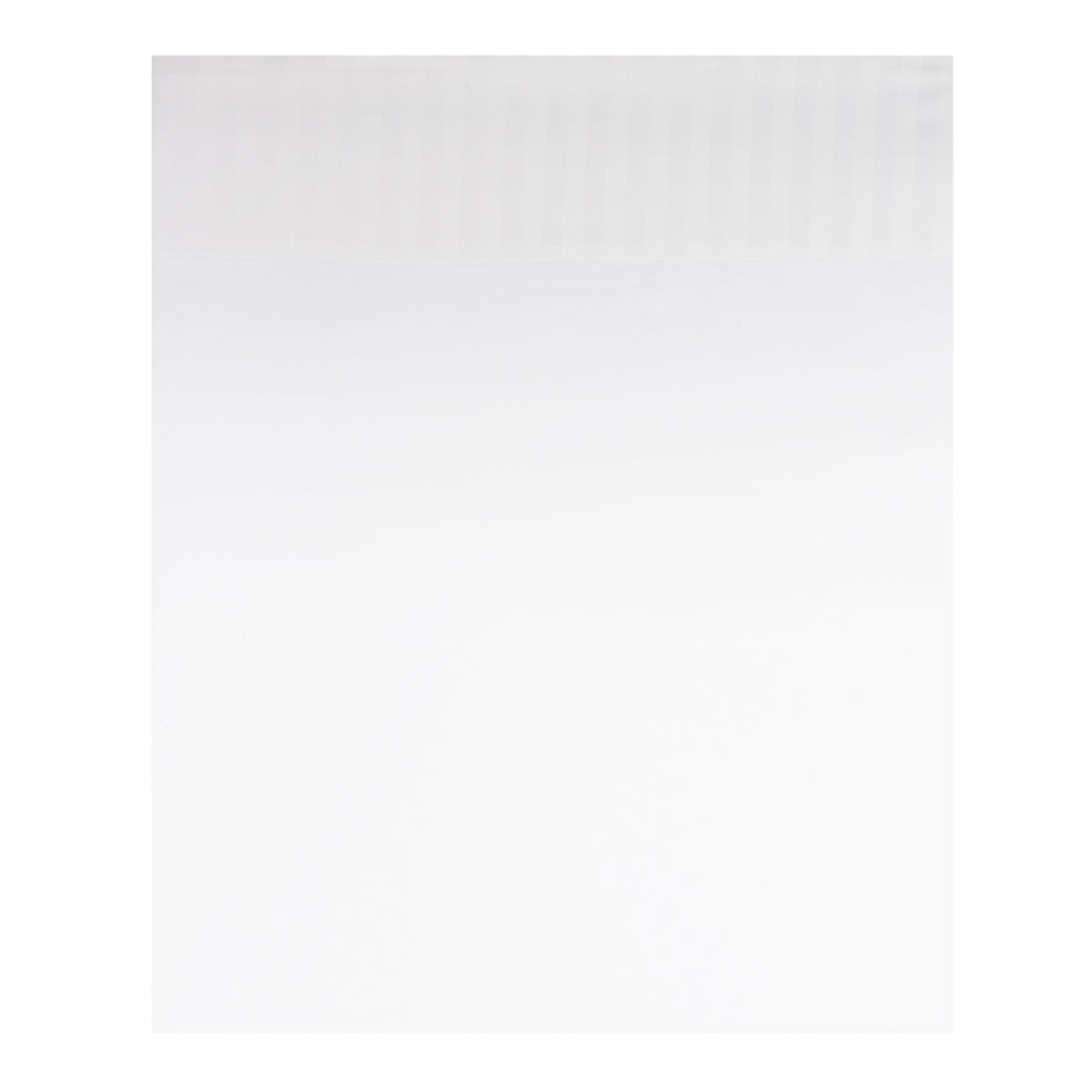 Satin Uni Jacquard - Drap Plat - Blanc