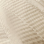 Satin Uni Jacquard - Flat Sheet - Greige