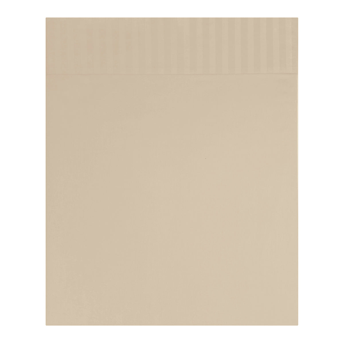 Satin Uni Jacquard - Flat Sheet - Greige