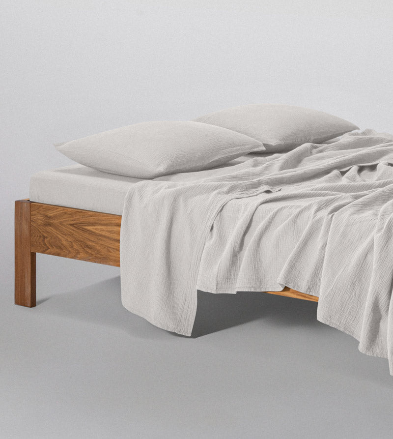 Drap Plat En Gaze De Coton 185G/M² - Blanc