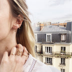 White Drib Earring