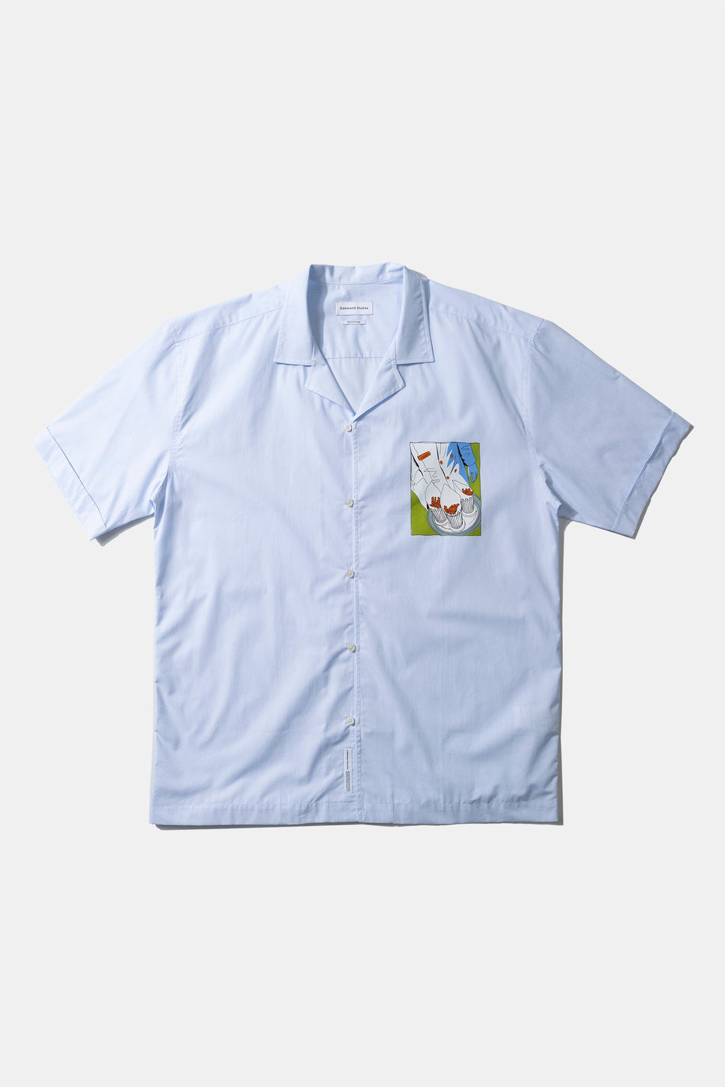 Chemise Manches Courtes Drinks And Fries Light Blue