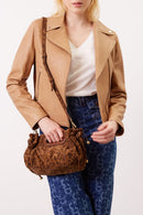 Blouson Cuir Margot - Paille