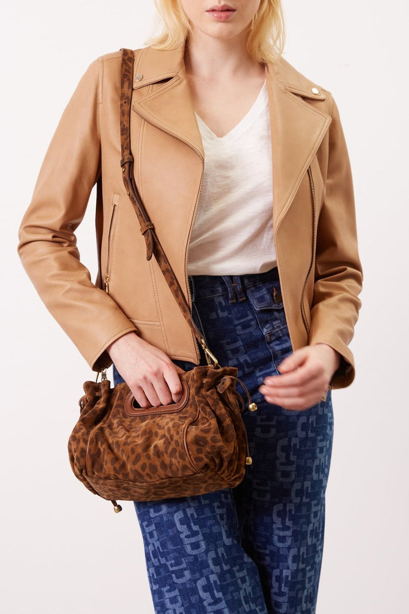 Blouson Cuir Margot - Paille
