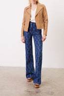 Blouson Cuir Margot - Paille
