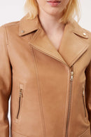 Blouson Cuir Margot - Paille