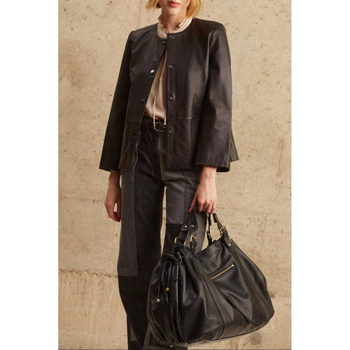 Veste Cuir Mona - Noir