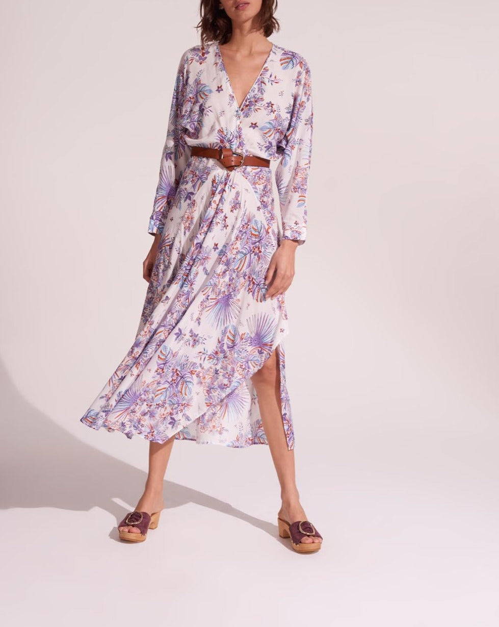 Vestido Largo Ilona - Blue Rainforest - Mujer