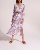 Vestido largo Ilona - Azul Rainforest - Mujer