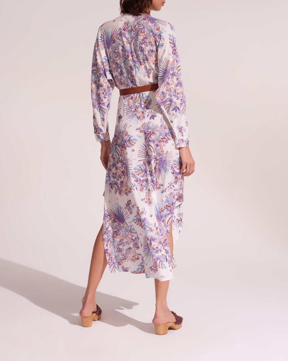 Vestido Largo Ilona - Blue Rainforest - Mujer