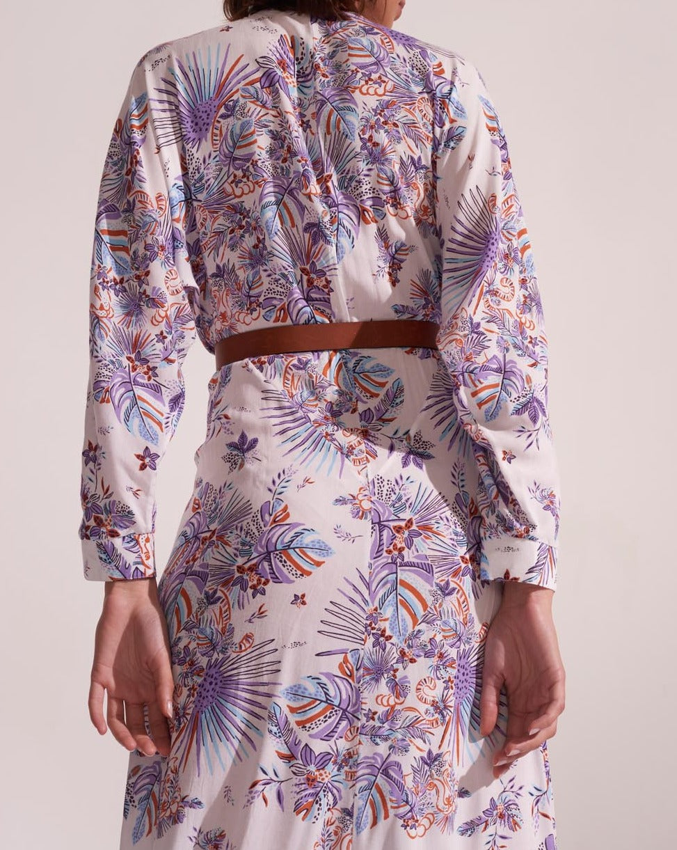 Vestido Largo Ilona - Blue Rainforest - Mujer