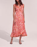 Aude Midi Dress - Tropical Orange - Women